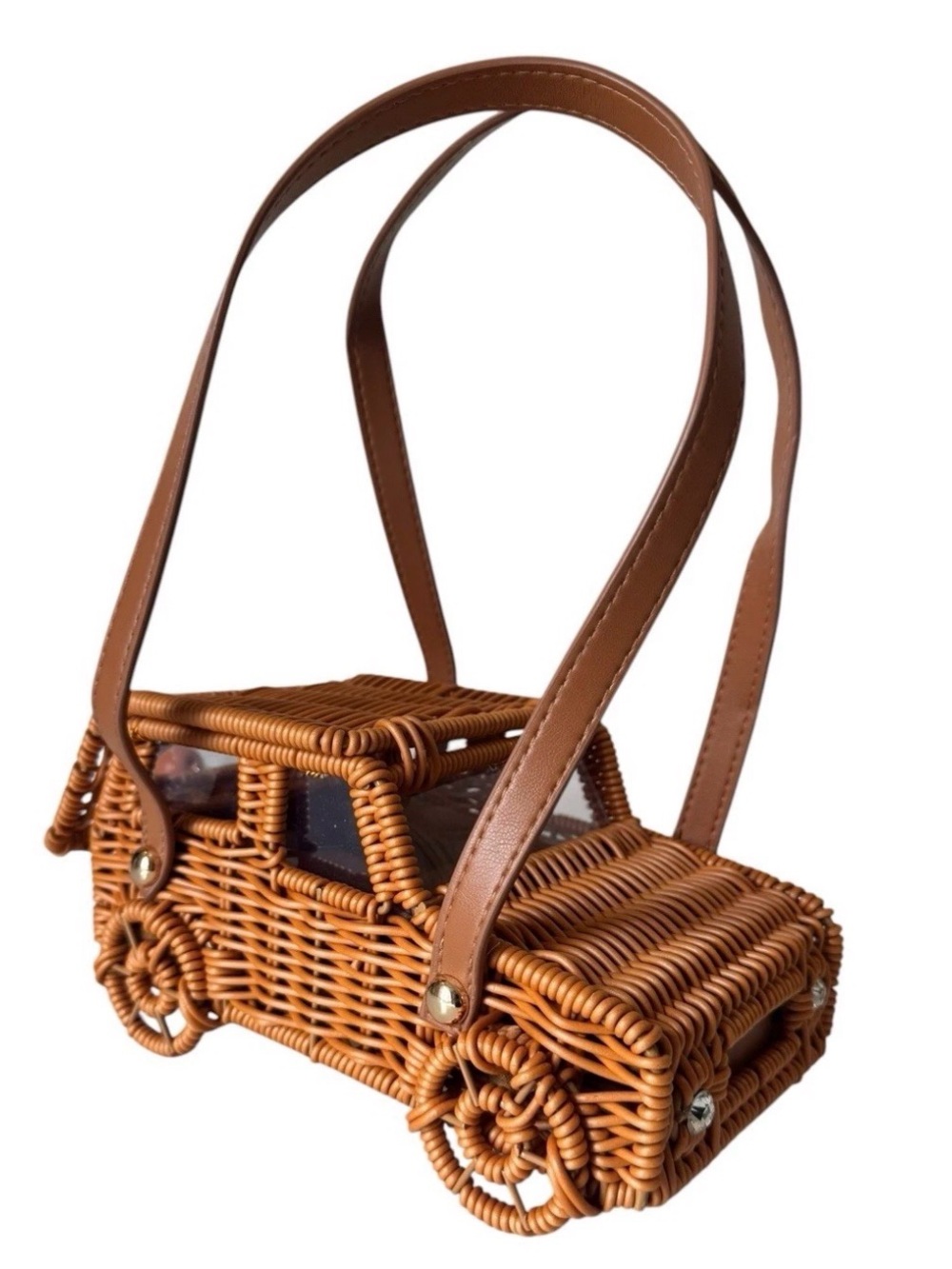 RARE! Tommy Bahama Viral Wicker Jeep Truck Car Handbag Novelty Summer Bag NWT - Picture 7 of 12